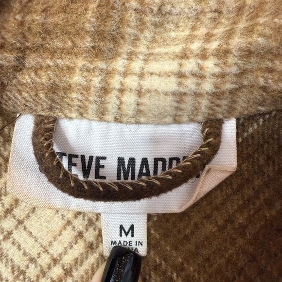 Steve Madden Fringe With Benefits Coat Cozy Casual Oversized Jacket sz M - Picture 6 of 6